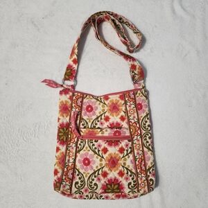 VERA BRADLEY‎ Floral Quilted Fabric Messenger Crossbody Bag Multicolor